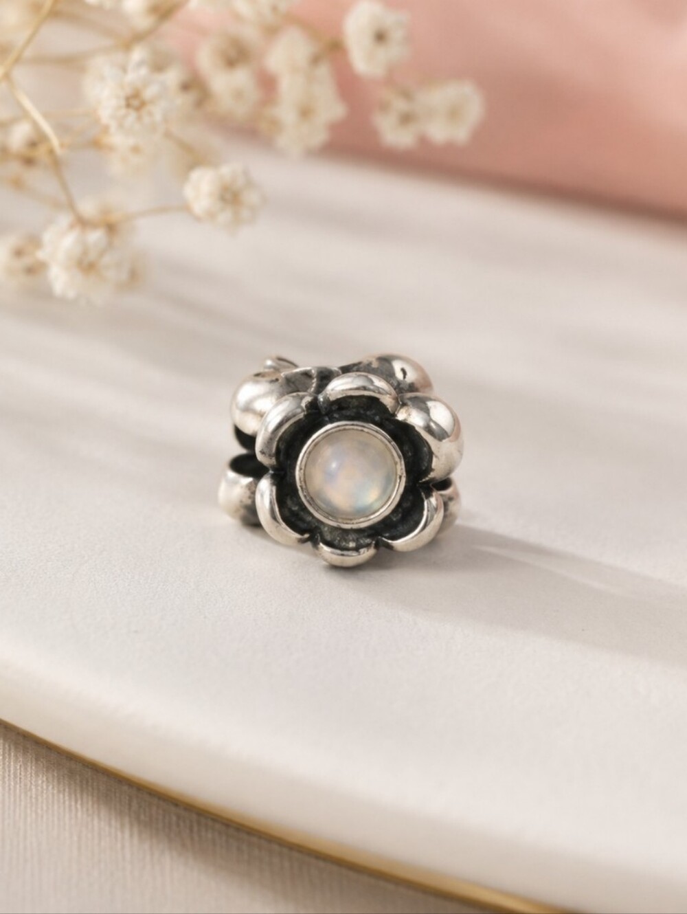 Pandora silver and Moonstone